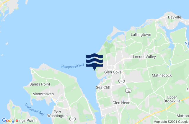 Glen Cove Hempstead Harbor, United Statesの潮見表地図