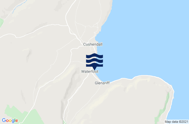 Glenariff, United Kingdomの潮見表地図