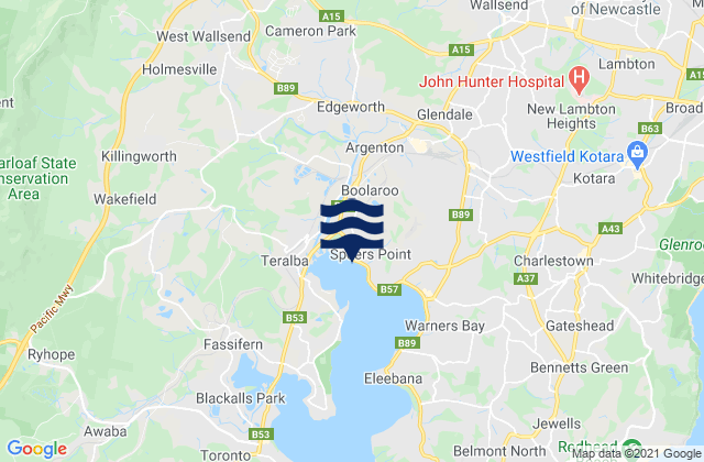 Glendale, Australiaの潮見表地図