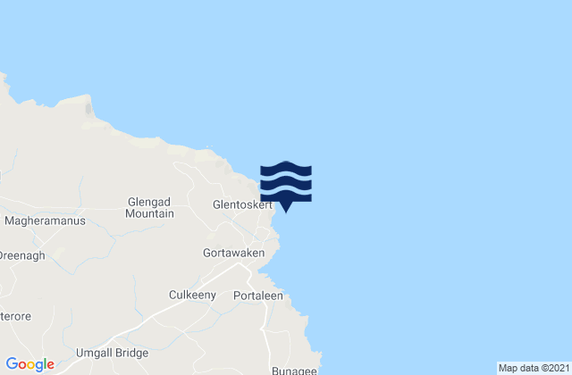 Glengad Head, Irelandの潮見表地図