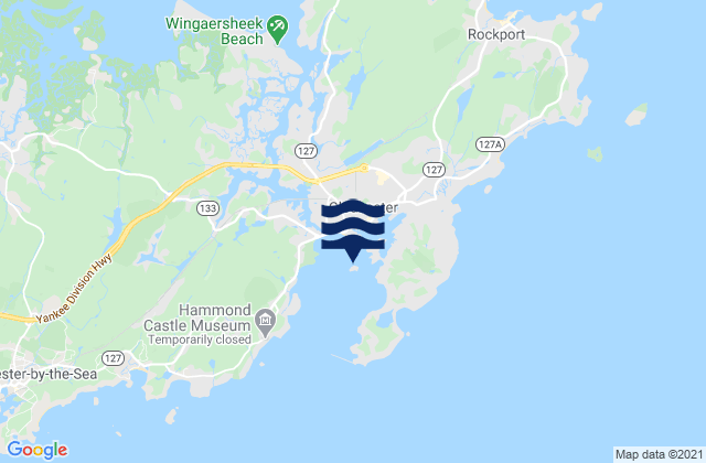 Gloucester Harbor (Ten Pound Island), United Statesの潮見表地図