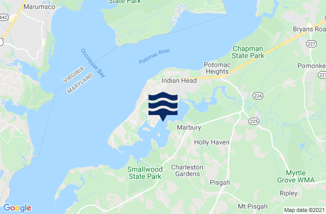 Glymont, United Statesの潮見表地図