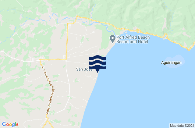Goa, Philippinesの潮見表地図