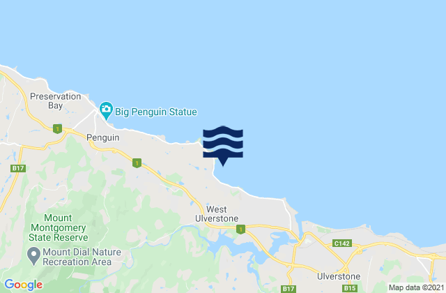 Goat Island, Australiaの潮見表地図
