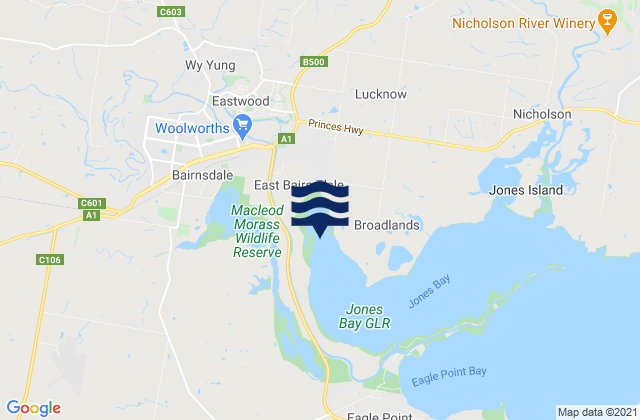 Goats Bluff, Australiaの潮見表地図