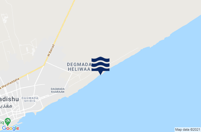Gobolka Banaadir, Somaliaの潮見表地図