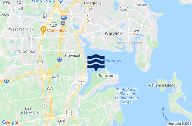 Goddard Memorial Beach, United Statesの潮見表地図