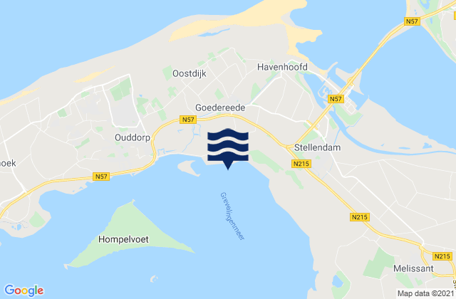 Goedereede, Netherlandsの潮見表地図
