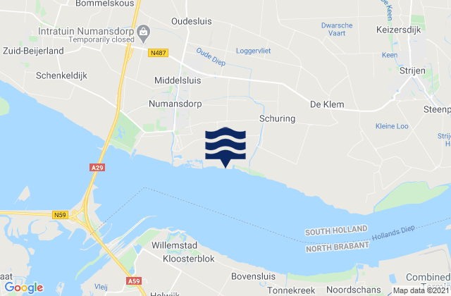 Goidschalxoord, Netherlandsの潮見表地図
