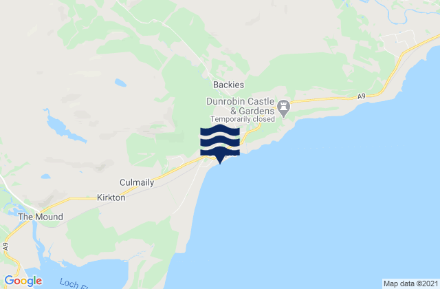 Golspie, United Kingdomの潮見表地図