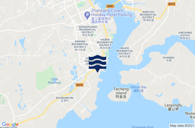 Gongnong, Chinaの潮見表地図