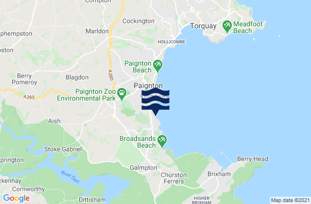 Goodrington Sands, United Kingdomの潮見表地図