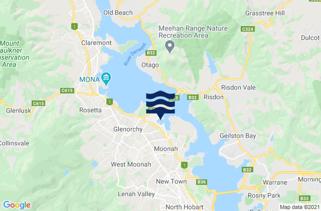 Goodwood, Australiaの潮見表地図