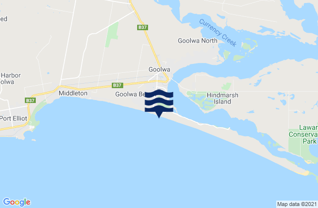 Goolwa, Australiaの潮見表地図