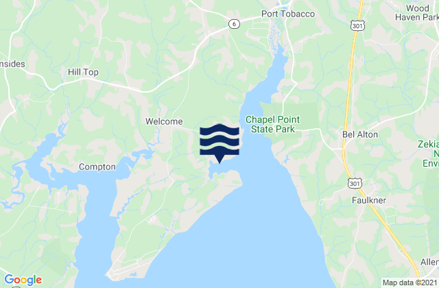 Goose Creek, United Statesの潮見表地図