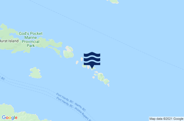Gordon Islands, Canadaの潮見表地図