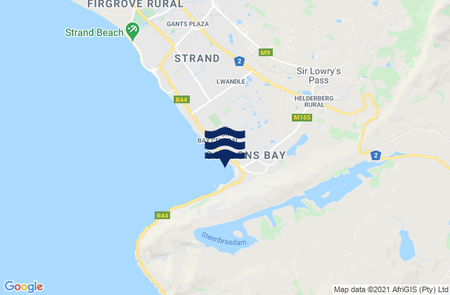 Gordon's Bay, South Africaの潮見表地図