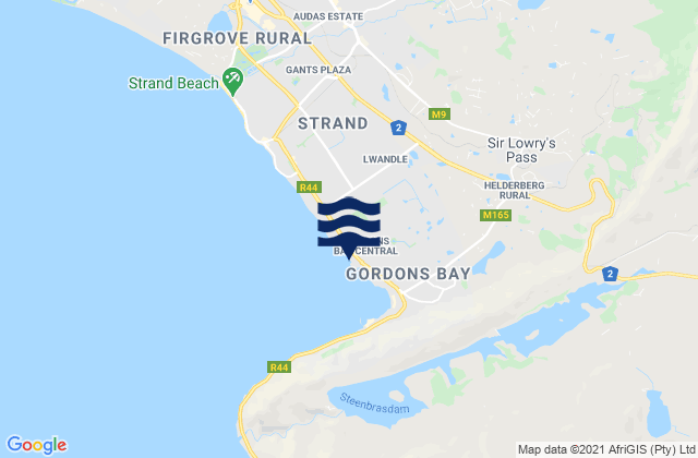 Gordons Bay Harbour, South Africaの潮見表地図