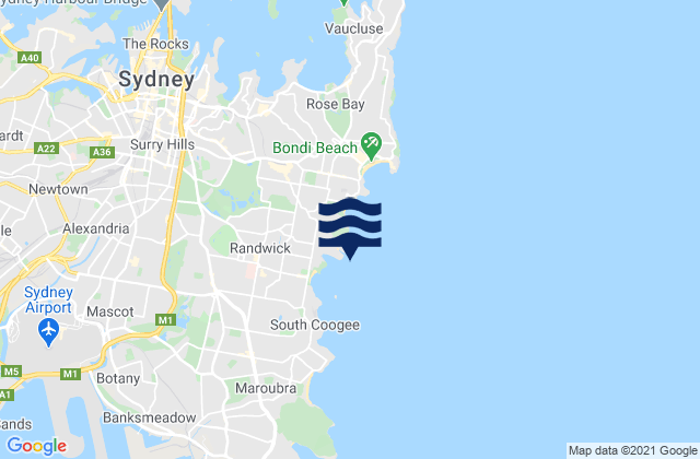 Gordons Bay, Australiaの潮見表地図