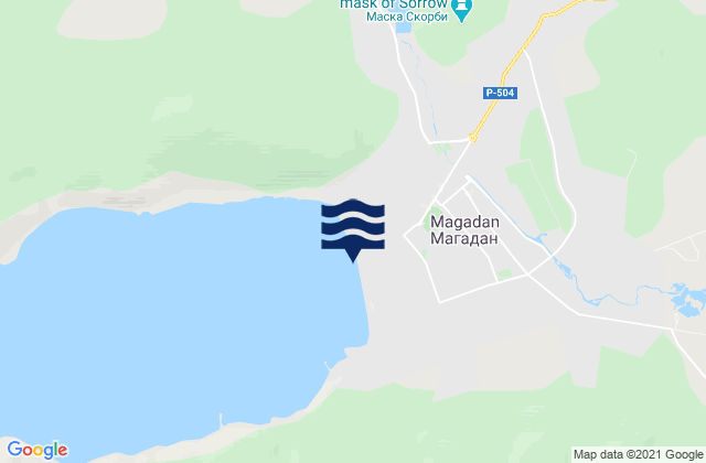Gorod Magadan, Russiaの潮見表地図