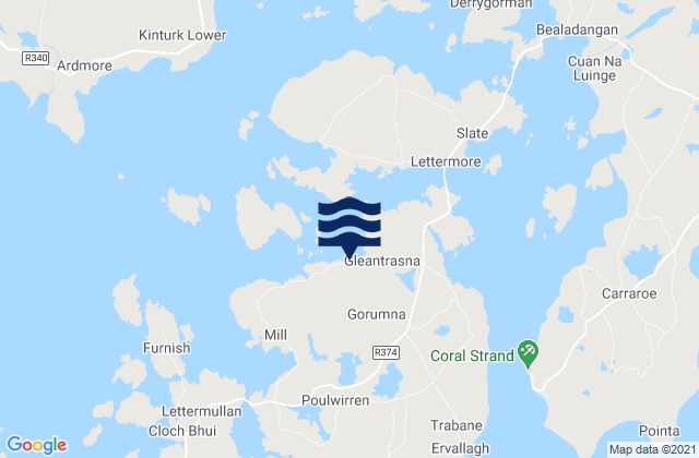 Gorumna Island, Irelandの潮見表地図