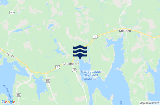 Gouldsboro, United Statesの潮見表地図