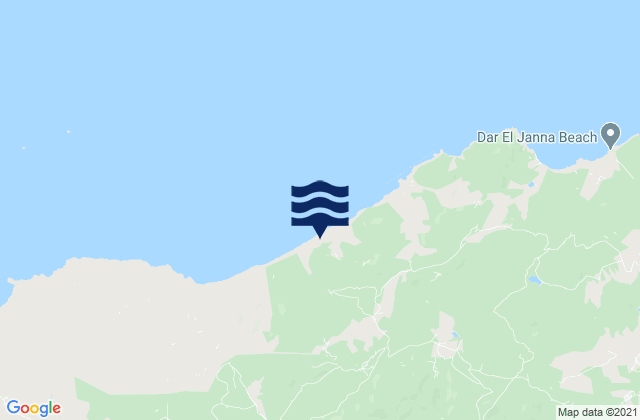 Gouvernorat de Bizerte, Tunisiaの潮見表地図