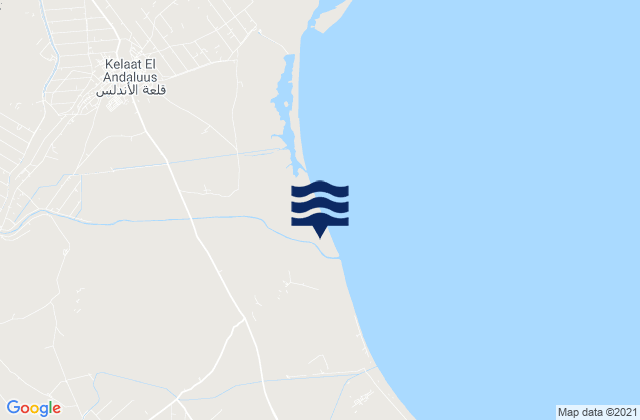 Gouvernorat de l’Ariana, Tunisiaの潮見表地図