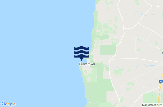 Gracetown, Australiaの潮見表地図