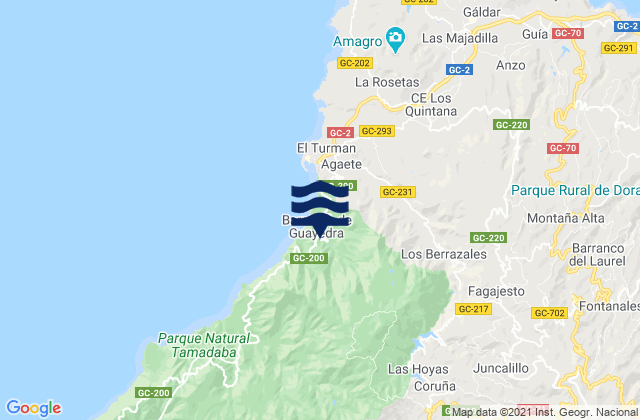 Gran Canaria, Spainの潮見表地図