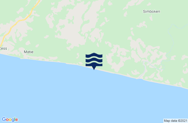 Grand Cess Wedabo, Liberiaの潮見表地図