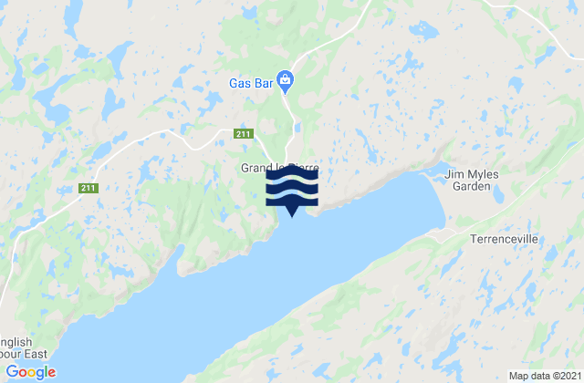 Grand Le Pierre Harbour, Canadaの潮見表地図