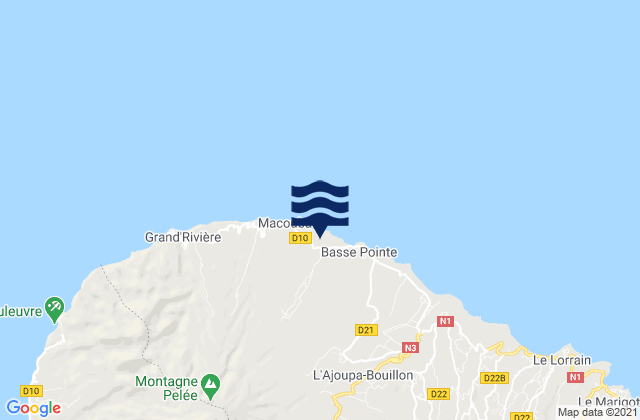 Grand Riviere, Martiniqueの潮見表地図