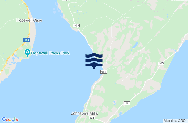 Grande Anse, Canadaの潮見表地図