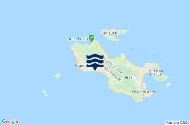 Grande Anse, Seychellesの潮見表地図