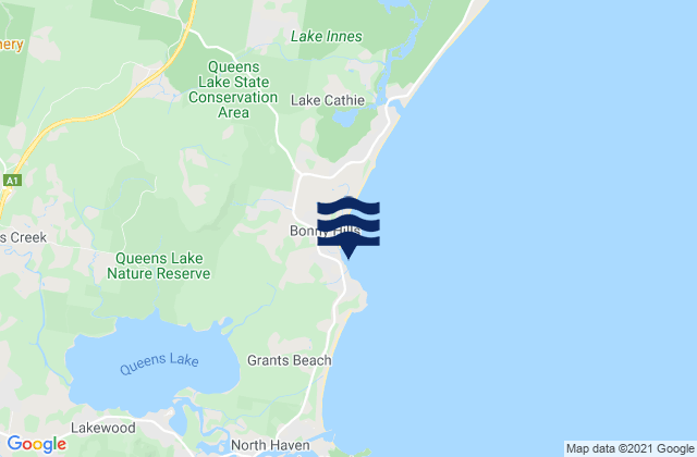 Grants Beach, Australiaの潮見表地図