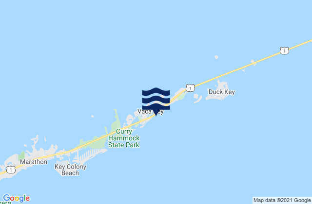 Grassy Key South Side Hawk Channel, United Statesの潮見表地図