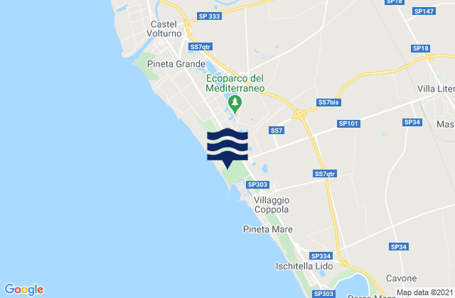 Grazzanise, Italyの潮見表地図