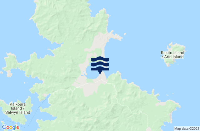 Great Barrier Island (Aotea) Medlands Beach (Oruawharo), New Zealandの潮見表地図