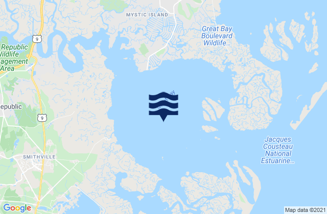 Great Bay, United Statesの潮見表地図