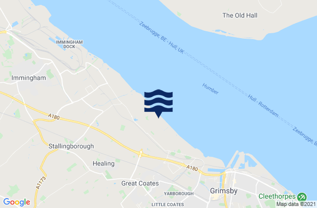 Great Coates, United Kingdomの潮見表地図