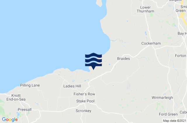 Great Eccleston, United Kingdomの潮見表地図