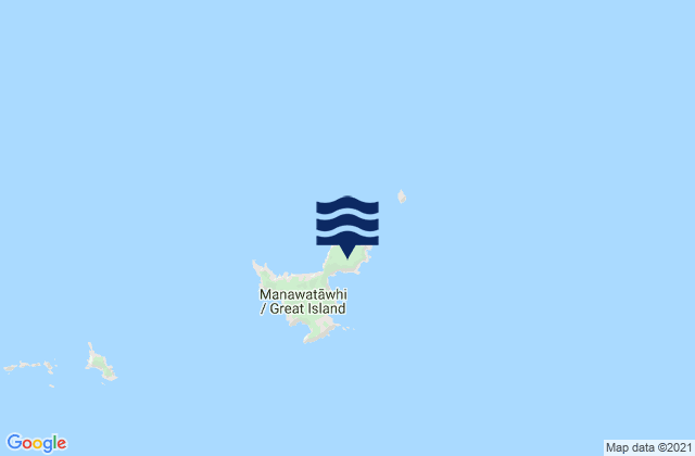 Great Island - North West Bay, New Zealandの潮見表地図