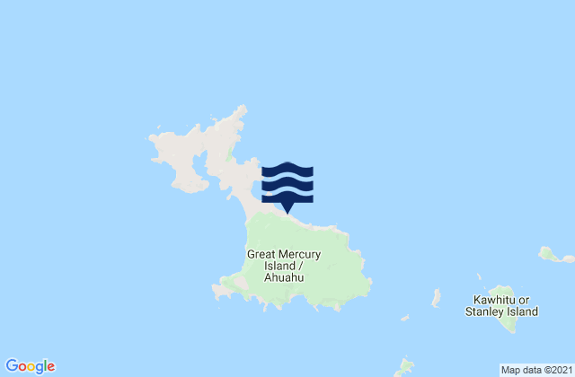 Great Mercury Island, New Zealandの潮見表地図