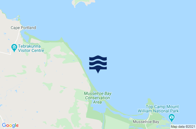 Great Musselroe Bay, Australiaの潮見表地図