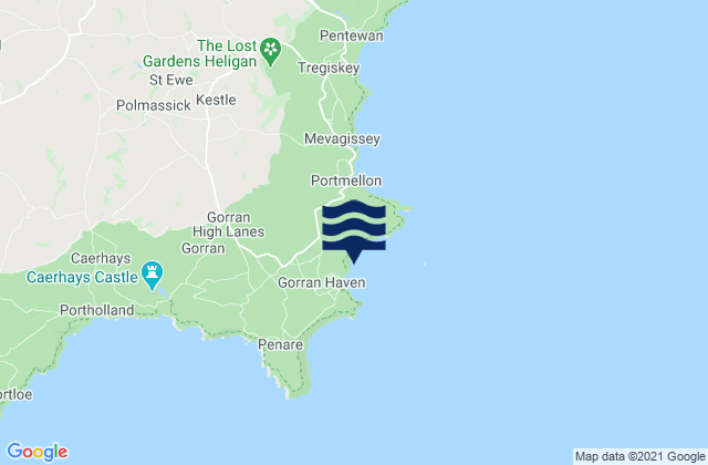 Great Perhaver Beach, United Kingdomの潮見表地図
