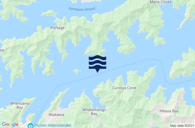 Green Bay, New Zealandの潮見表地図