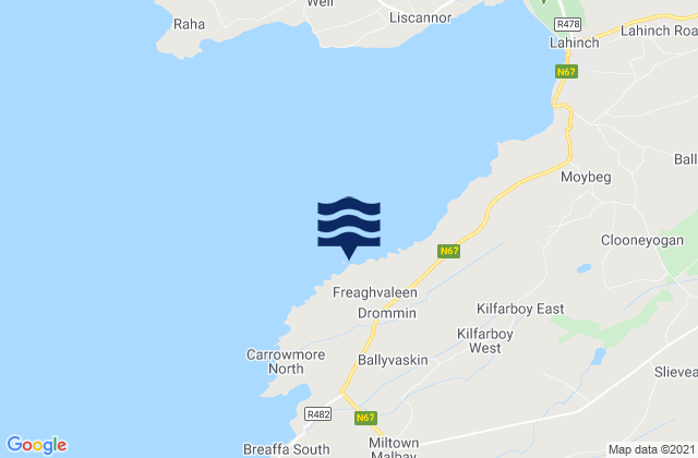 Green Island, Irelandの潮見表地図