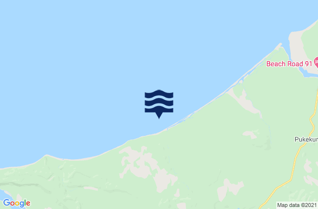 Greens Beach, New Zealandの潮見表地図