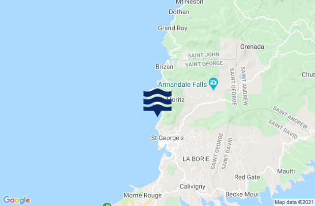 Grenada, Trinidad and Tobagoの潮見表地図